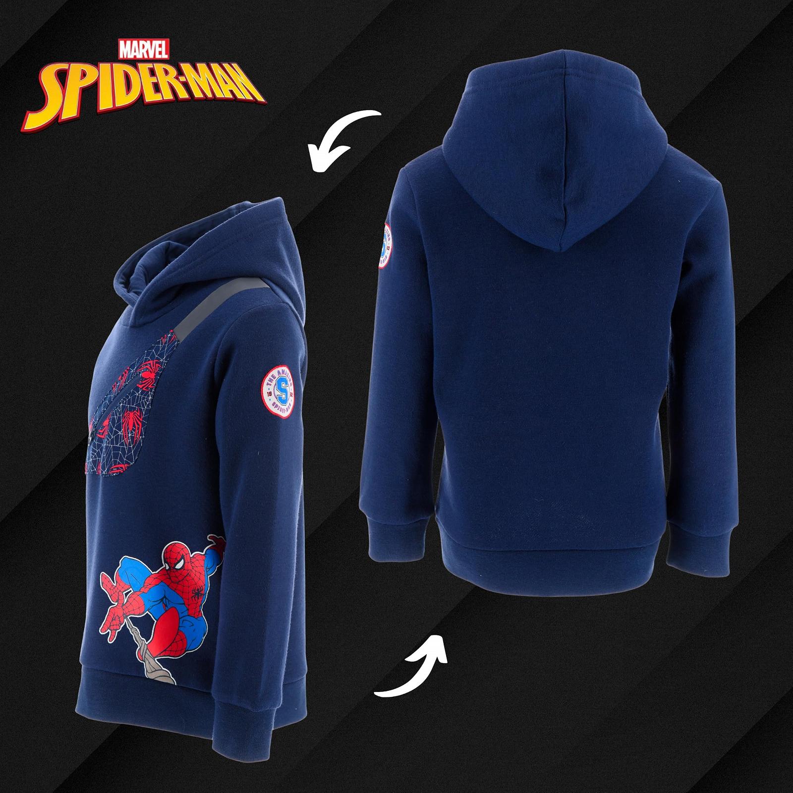 Худи Marvel Человек-паук для мальчиков, Мягкая текстильная толстовка с капюшоном, Подарок для детей, Размеры от 3 до 8 лет, фото №9