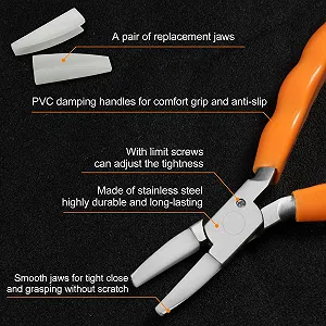 Плоскогубцы SPEEDWOX 6" Плоские из нержавеющей стали для ремонта очков с отверткой и тканью для чистки synthetic.ua - Фото 1