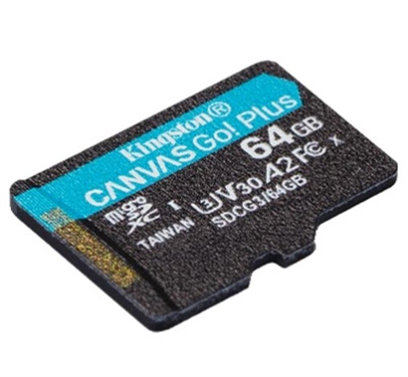 Карта памяти MicroSDXC 64GB UHS-I/U3 Class 10 Kingston Canvas Go! Plus R170/W70MB/s SDCG3/64GBSP, фото №2