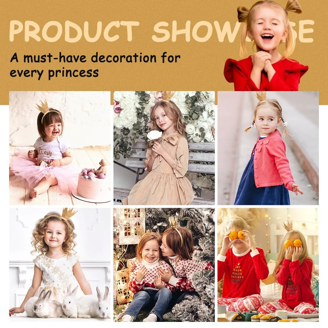 Обруч Корона Princess Girls Золота, фото №3