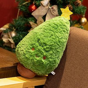 Іграшка М'яка Новорічна ялинка Плюшева подушка 12-дюймова Різдвяна synthetic.ua - Фото 1