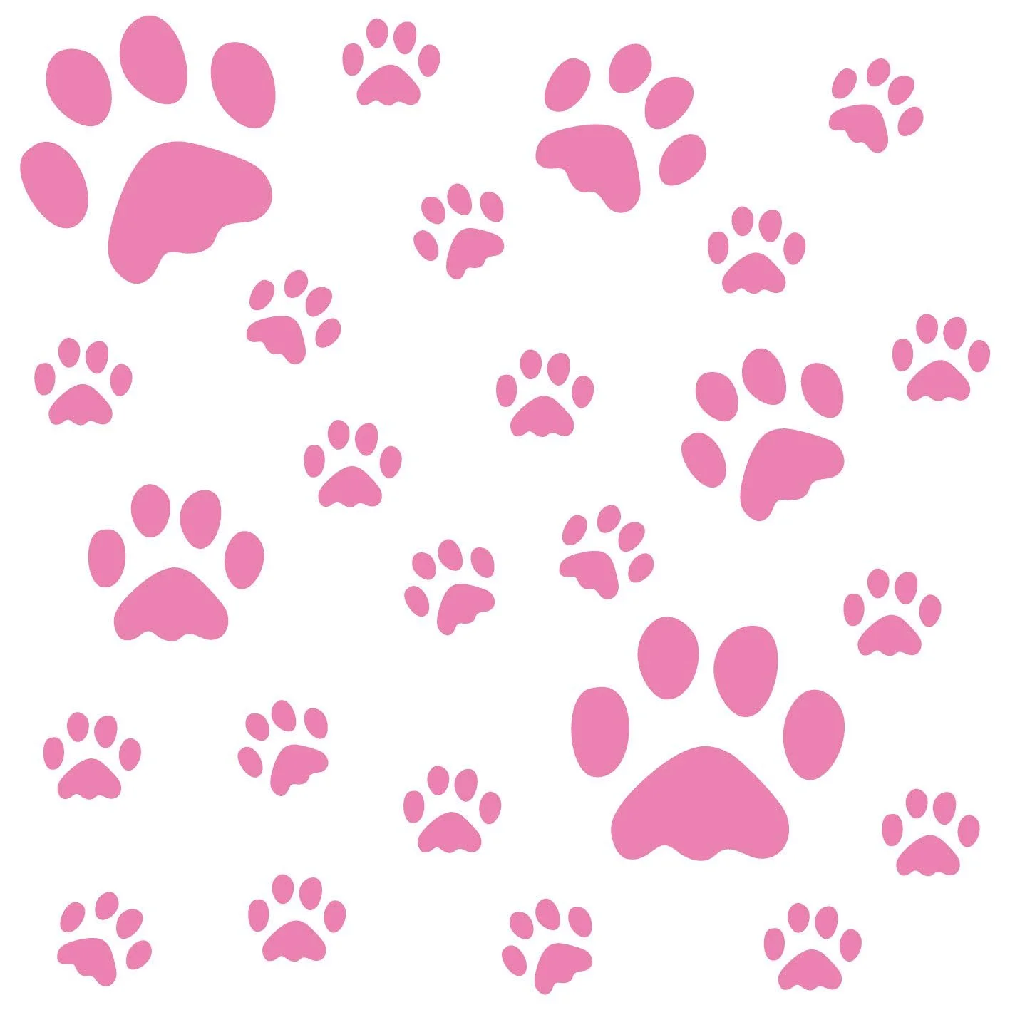 Наклейка для стен kleb-Drauf 25 Paws Matt Pink, фото №1