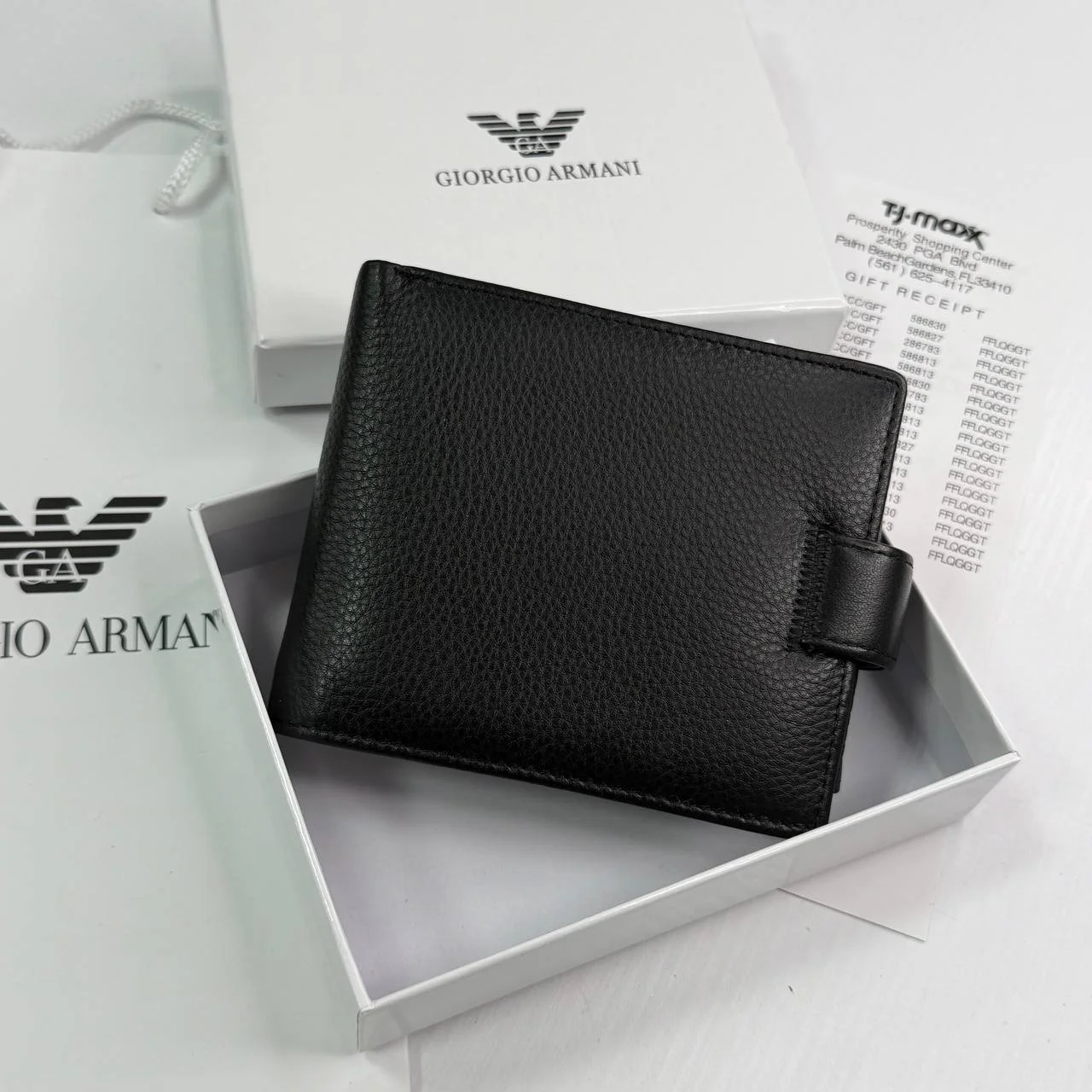 Чоловіче шкіряне портмоне Armani для документів, фото №6