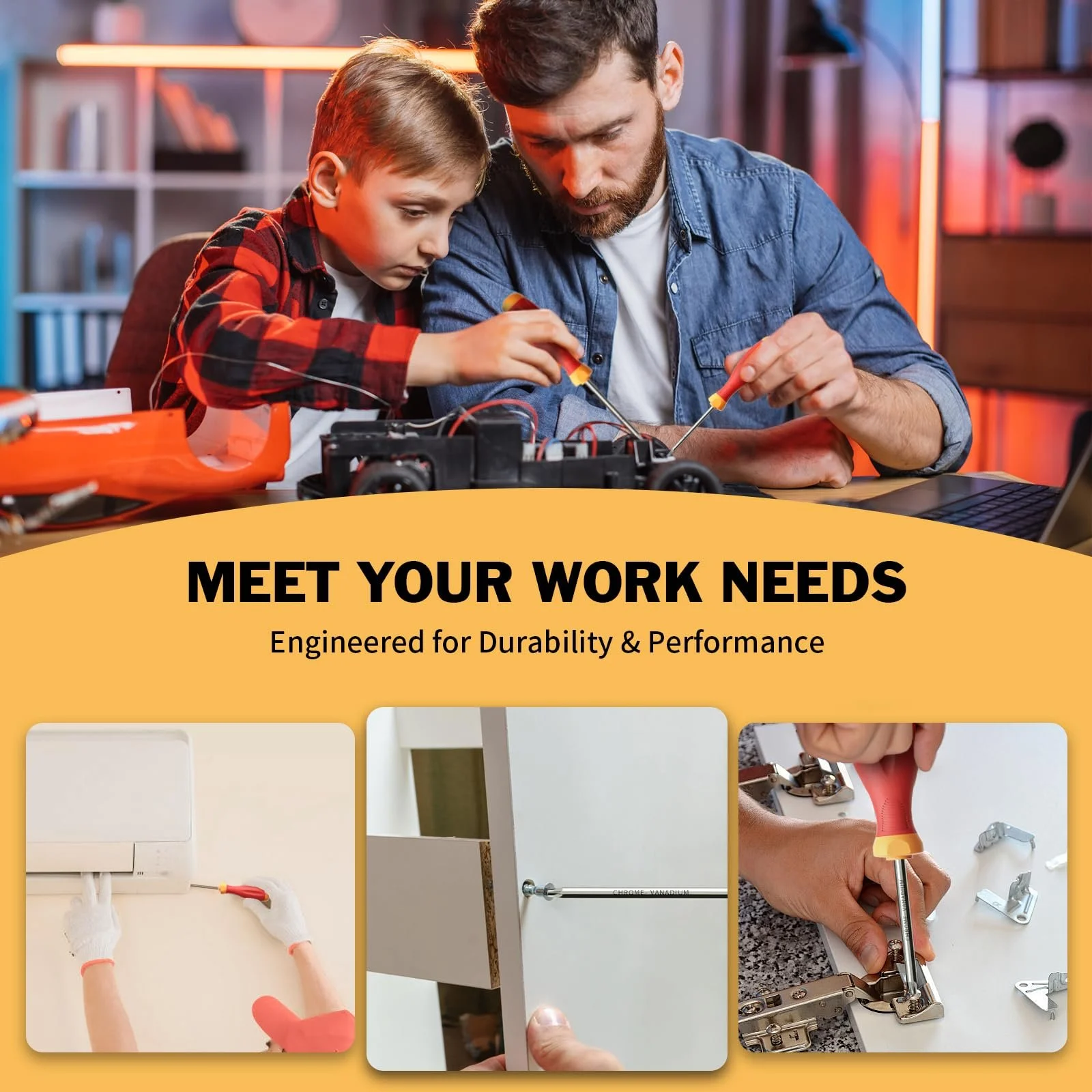 Набір магнітних викруток Torx XOOL 12 в 1 T5-T40 CRV сталь, фото №5