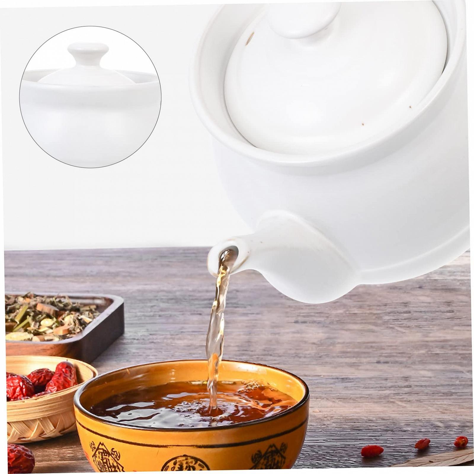 Горшок керамический GALPADA для приготовления лекарств с носиком и термоизоляционной ручкой, фото №6