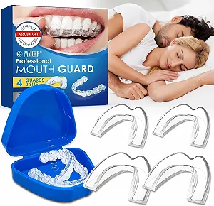 Набор от скрежета зубами и храпа (4 шт.) с прозрачными шинами, 2 размера - Фото 1