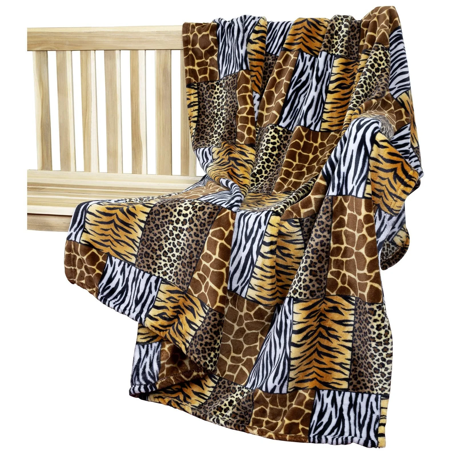 Плед Trendyshop365 Africa Animal 150 x 200 см Зебра Жираф Леопард (2 шт. в упаковці), фото №3