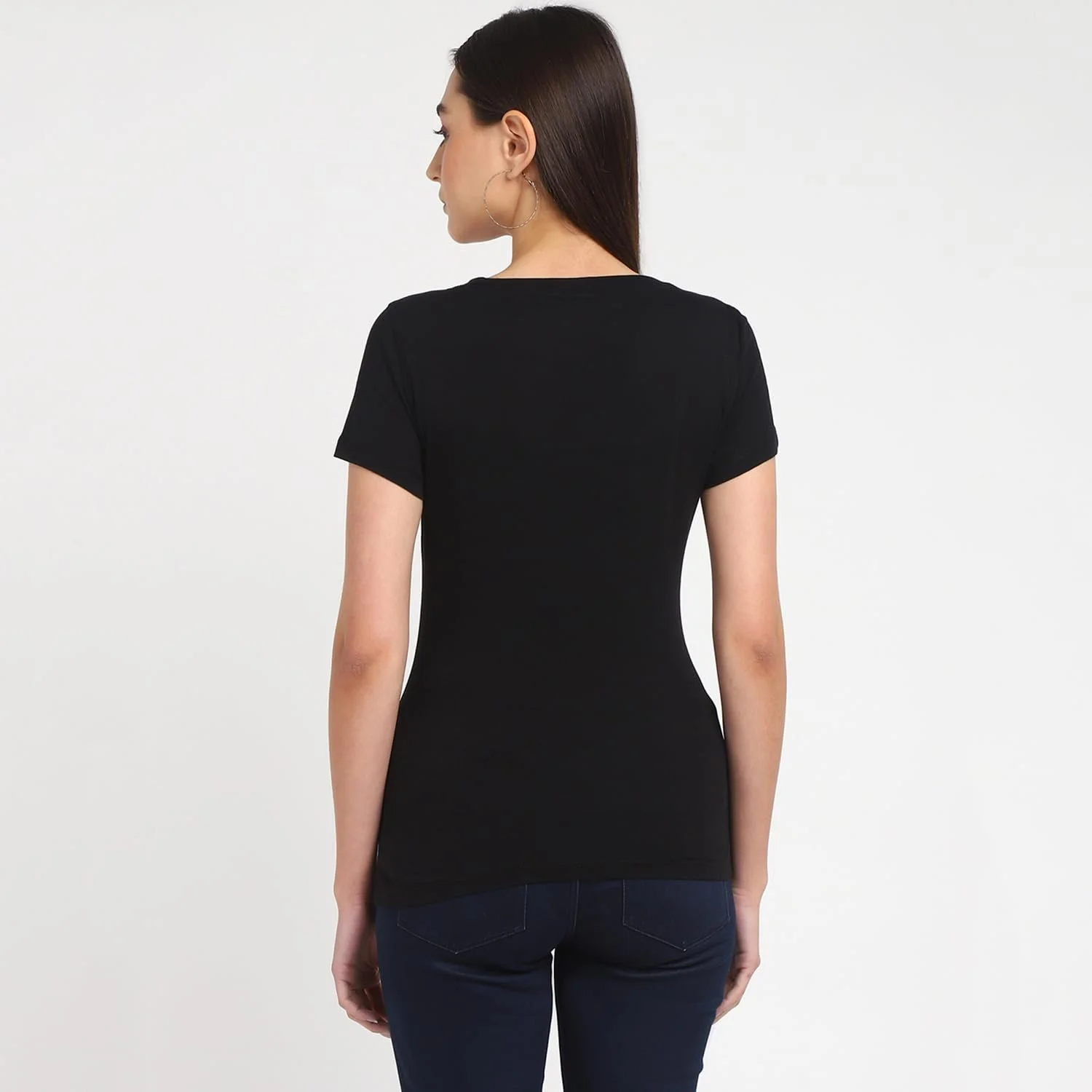 Футболка GUESS жіноча, з короткими рукавами, круглий виріз, ADV, Black GUESS Face Combo, Small, фото №2