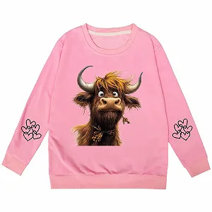 Детский пуловер Cattle с длинными рукавами и круглым вырезом горловины для детей - Фото 1