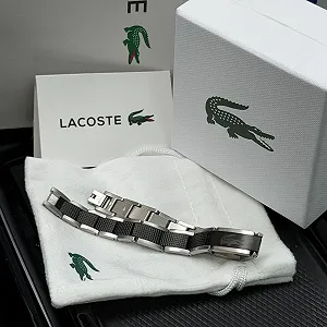 Браслет Lacoste Metropole Bracelet Silver, Black - Фото 1