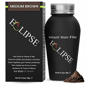 Волокна для волосся Eclipse для стоншення волосся Середньо-коричневий - 60 г - Фото 1