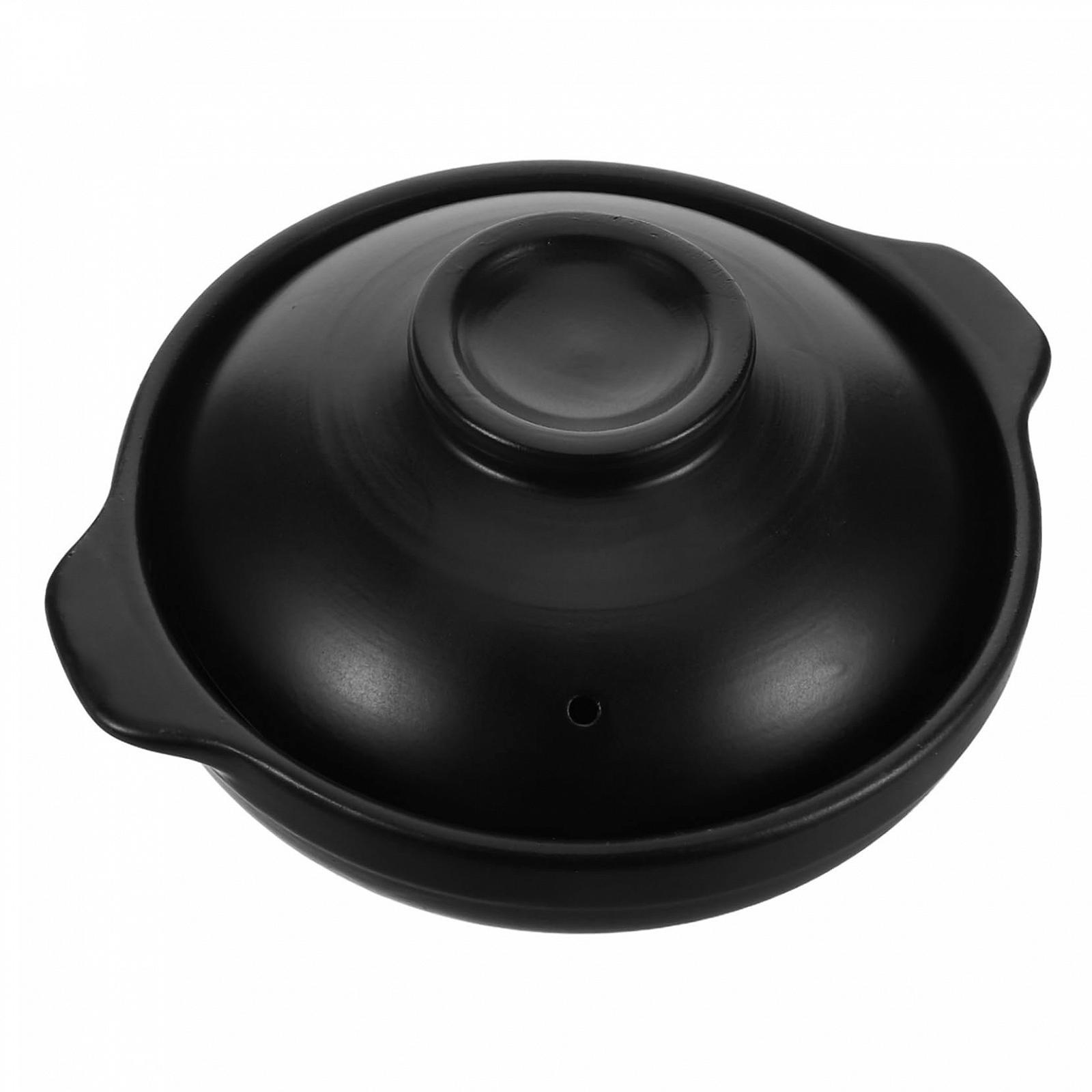 Кастрюля для запекания керамическая жаропрочная с крышкой большая для духовки и открытого огня, фото №1