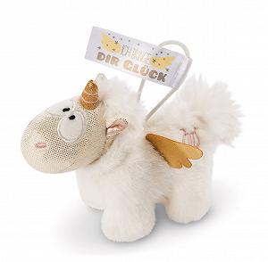 Брелок NICI Unicorn Angelia 46366 11 см з петлею "Ich bringe dir Glück" Білий/Золотий - Фото 1