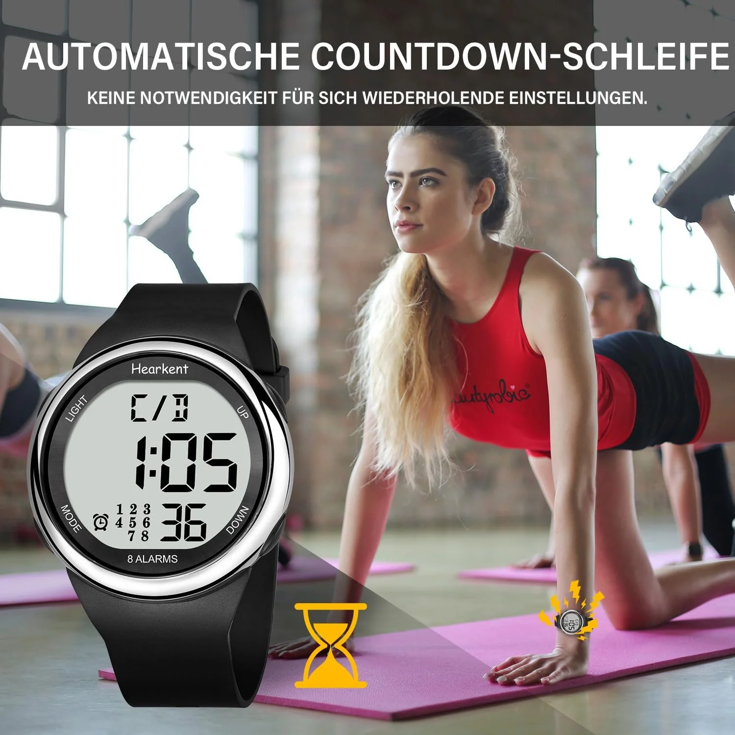 8 Будильников и вибрационный будильник для пожилых людей Напоминание о лекарствах для глухих Часы с большими цифрами и подсветкой, фото №8