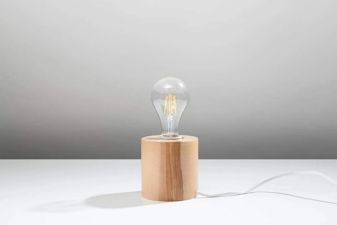Настільна лампа Sollux Salgado Wood 10 x 10 x 10 см E27, фото №2