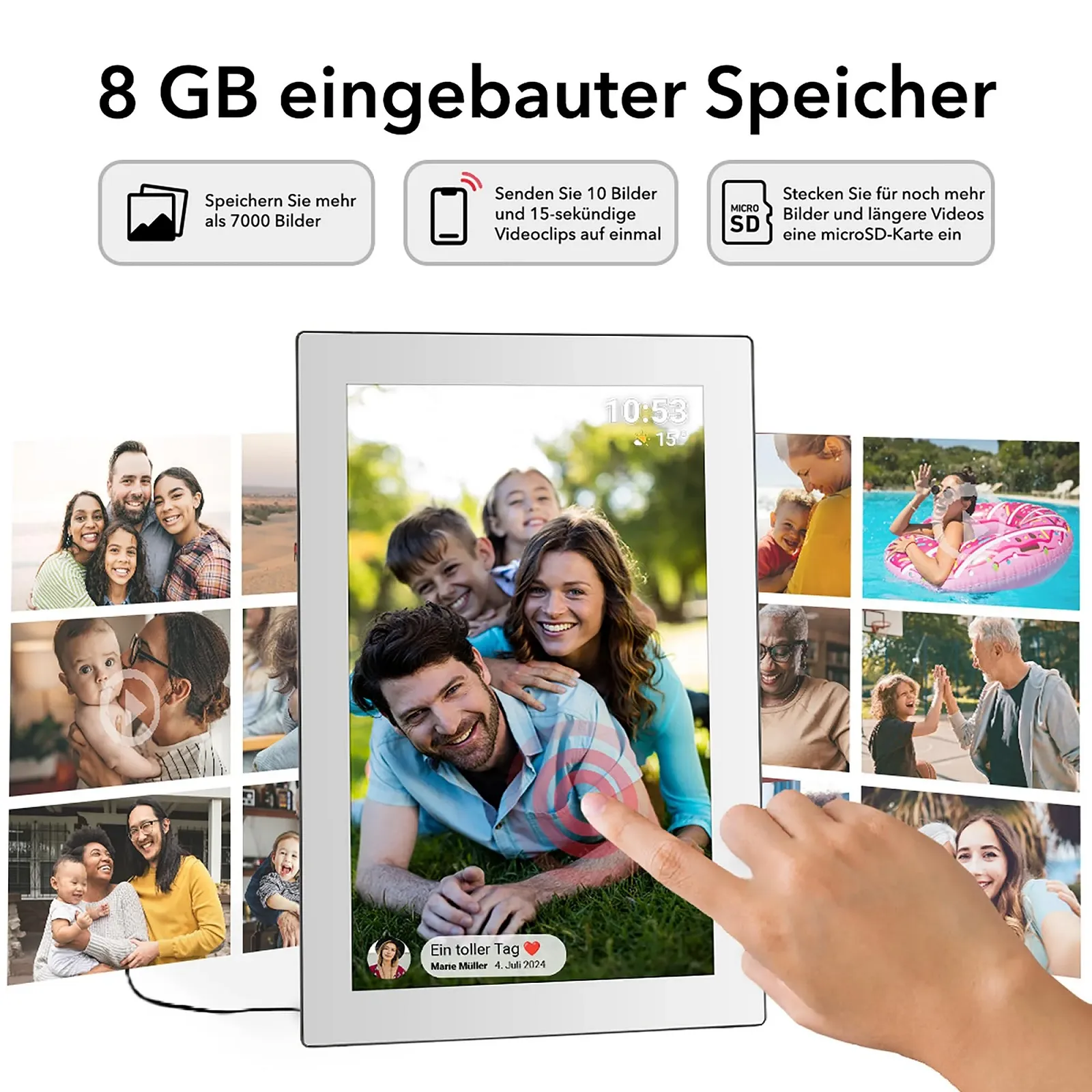 Цифровая фоторамка Rollei Smart Frame WiFi 101 Mirror 10.1" IPS Mirror, фото №5 Цифровая фоторамка Rollei Smart Frame WiFi 101 Mirror 10.1" IPS Mirror, фото №5