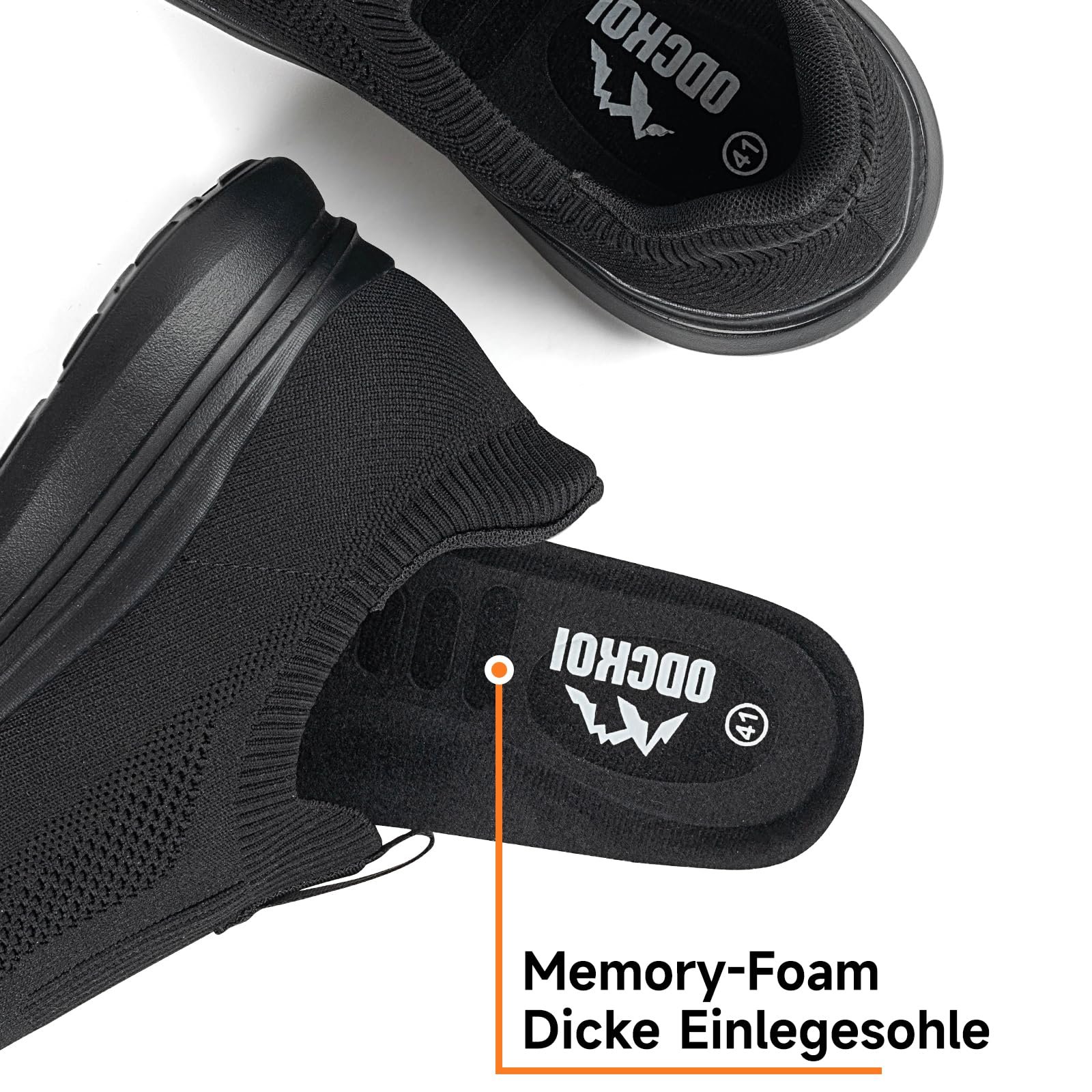 Чоловічі сліпони для ходьби ODCKOI, дихаючі легкі кросівки, атлетичні неслизькі кросівки, фото №5