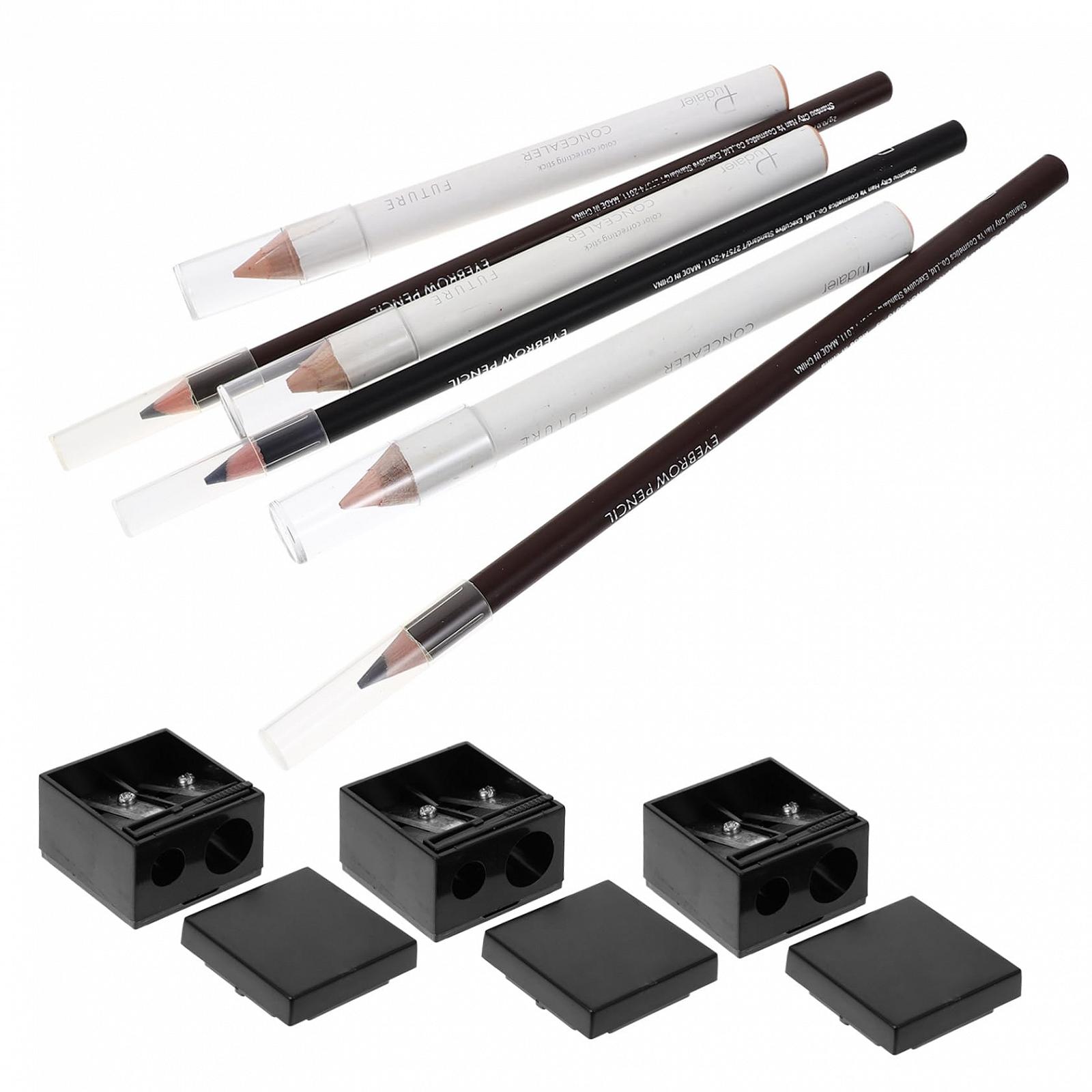Набір олівців MERRYHAPY 3 Списки Огранованих Олівців для Бровей Консилер N/A Косметичні інструменти Чорний, фото №1