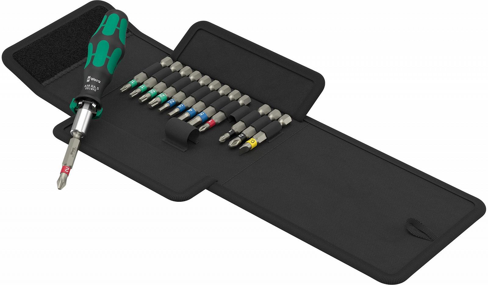 Набор отверток с трещоткой Wera Kraftform Kompakt 838 RA S 05051060001 14 предметов, фото №1 Набор отверток с трещоткой Wera Kraftform Kompakt 838 RA S 05051060001 14 предметов, фото №1