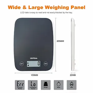 Кухонні ваги GRIFEMA GA2004 1 g-5000 g з LCD-дисплеєм Білий synthetic.ua - Фото 1