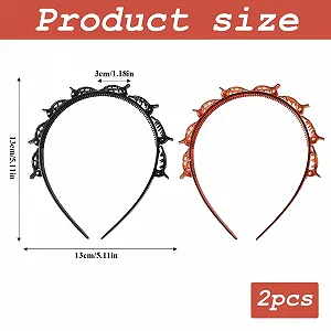 Набір з обручів для волосся з затискачами synthetic.ua - Фото 1