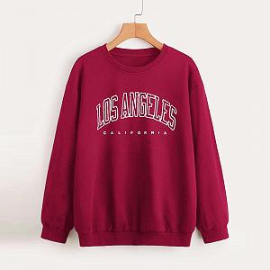 Женская Толстовка Los Angeles California Letter Print Графический Пуловер Винтажный Принт Осенние Худи Повседневная Готическая Колледж Одежда synthetic.ua - Фото 1