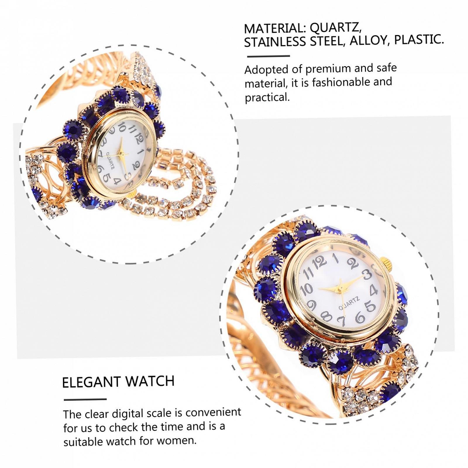 Женские часы PartyKindom Аналоговый кварцевый механизм Синий браслет, фото №5 Женские часы PartyKindom Аналоговый кварцевый механизм Синий браслет, фото №5