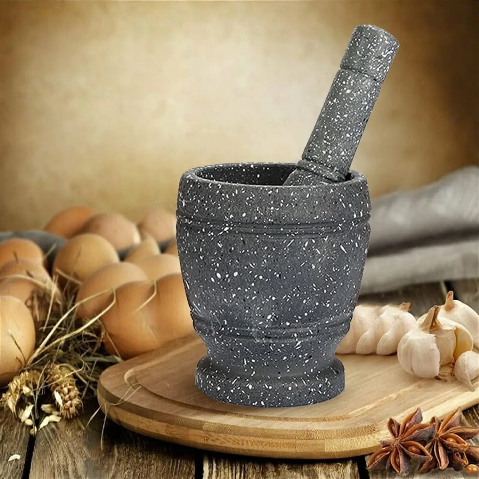 Ступка Гранітна для подрібнення часнику, спецій та перцю, фото №3