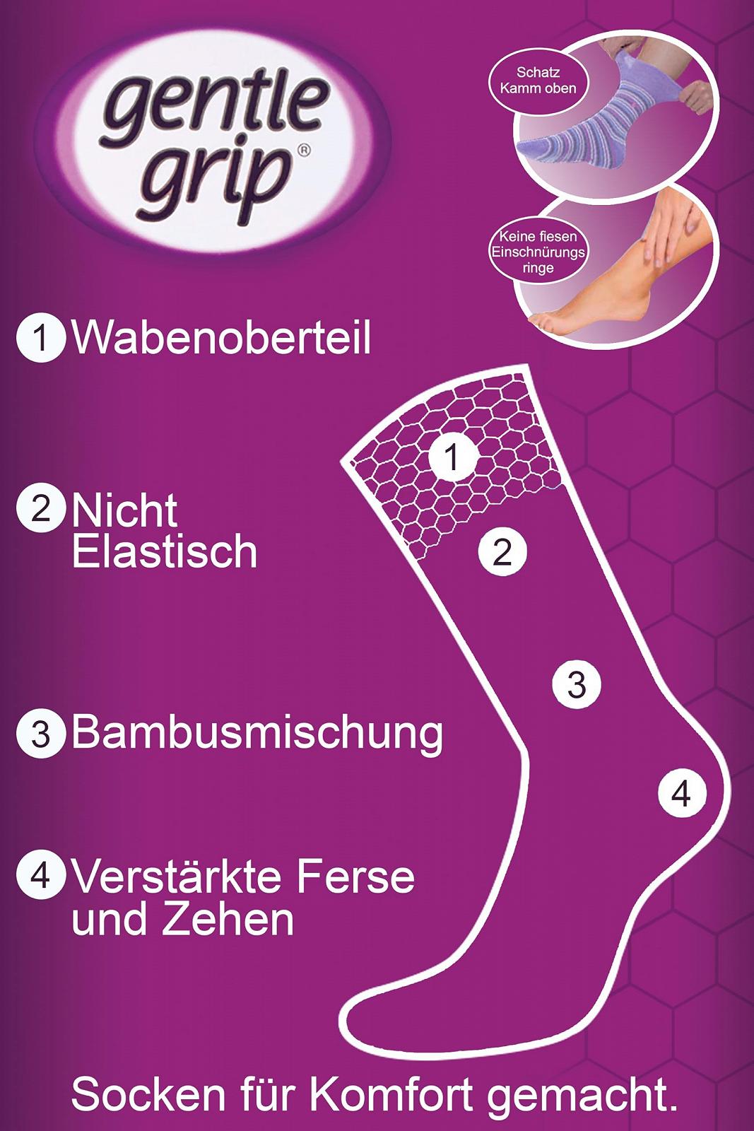 Носки Женские Gentle Grip, 6 пар, без резинки, цветные, дышащие, бамбуковые, 6 цветов, фото №5