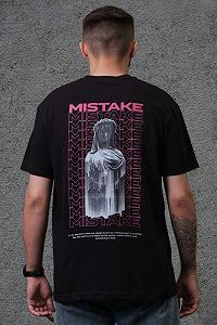 Оверсайз футболка з принтом Without mistake black synthetic.ua - Фото 1