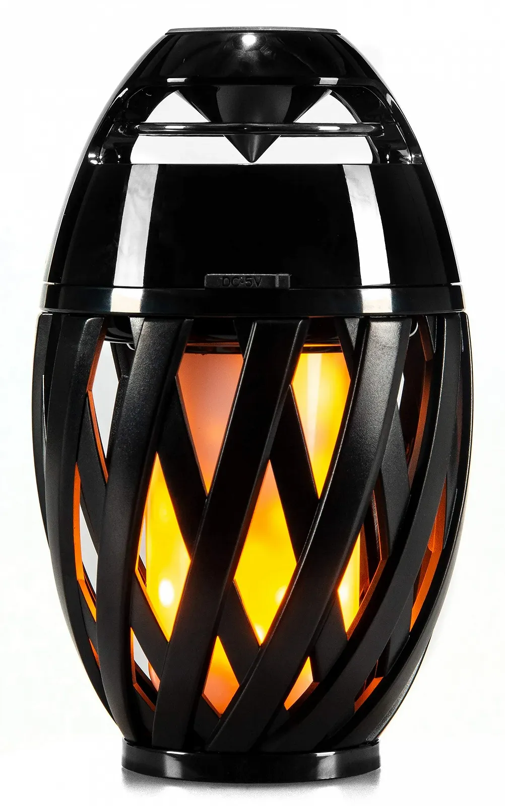 Настільна лампа Bluetooth Speaker Flame Light LED 5 W 10 x 24 см Чорна, фото №4