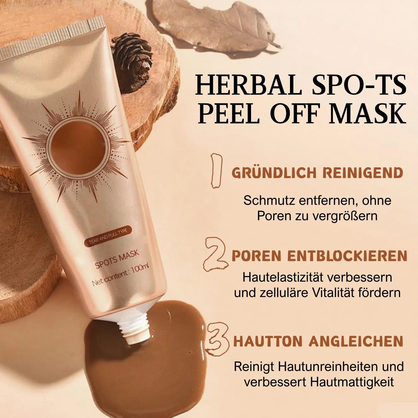 Маска для обличчя для освітлення Зміцнює, зволожує, зменшує пори та вирівнює тон шкіри, фото №2