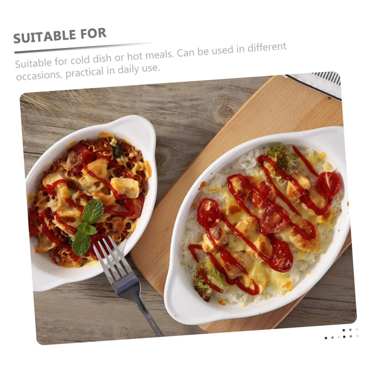 Форма для духовки Oval Ceramic Double Handles Food-Safe Heat Resistant, фото №8