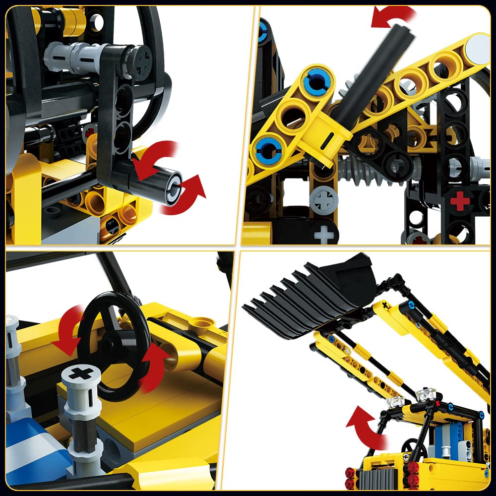 Игрушечный экскаватор Mould King 13014S Technik Remote Controlled Строительные блоки Гусеничный экскаватор Зажимной STEM Модельный набор Совместим с другими брендами (514 деталей), фото №5