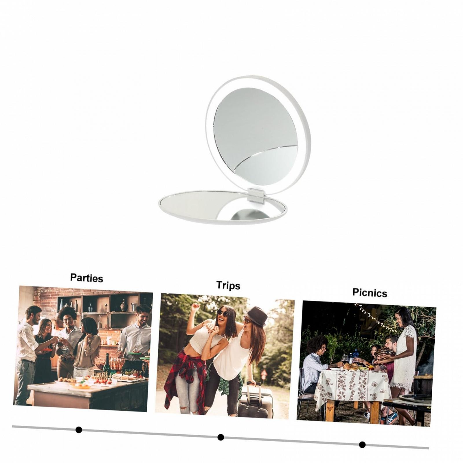 Зеркало Angoily Folding 5 Sätze Makeup Mirrors ABS Белый, фото №6