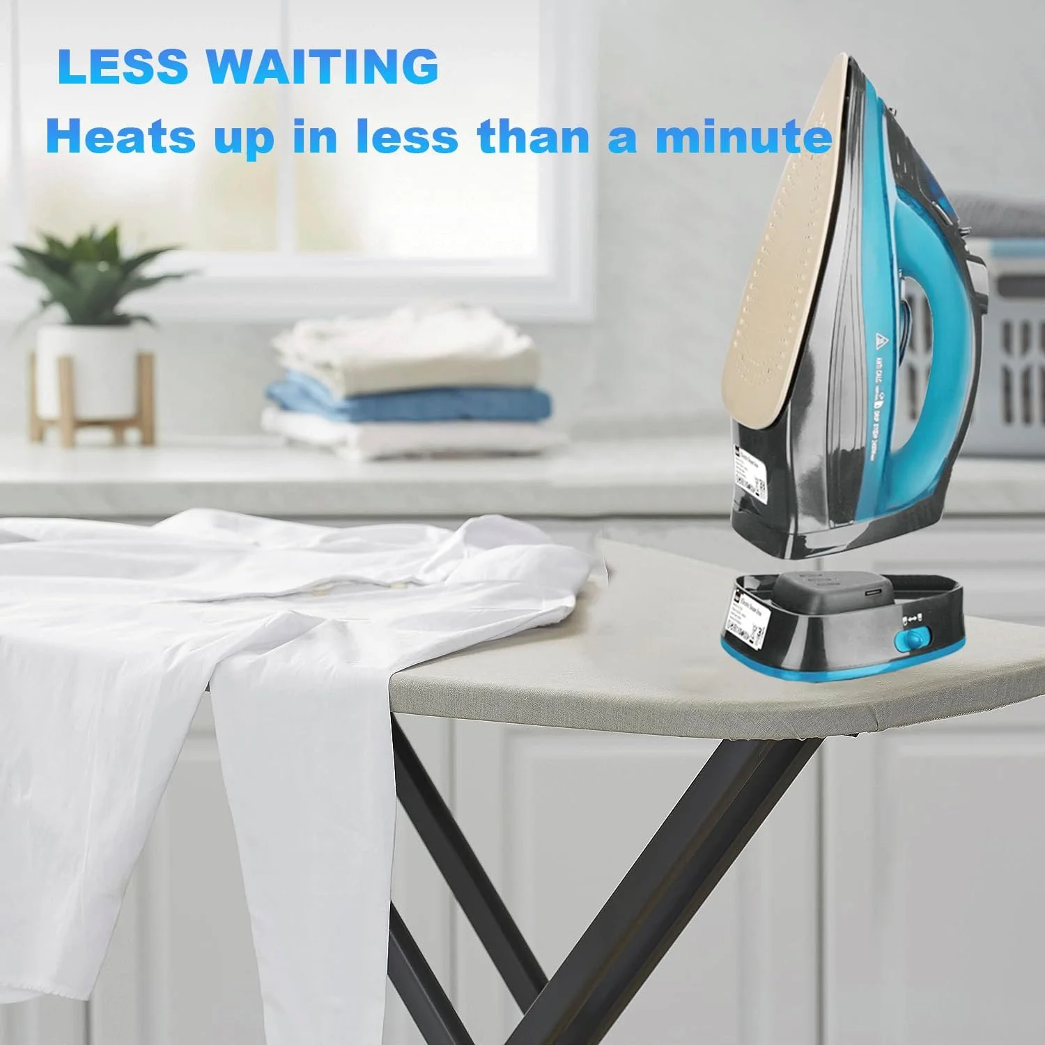 Праска бездротова парова 2400 W з керамічним покриттям та самоочищенням, фото №5