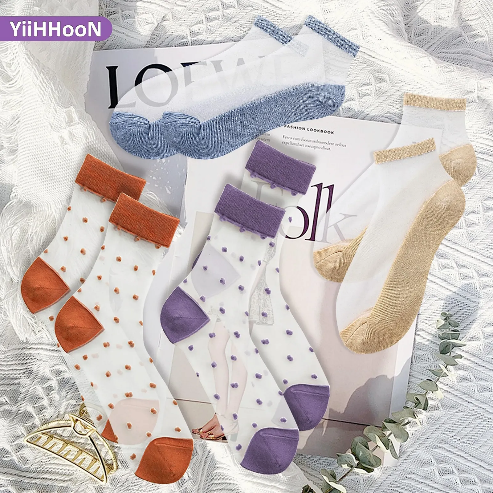 Жіночі прозорі шкарпетки Універсальний розмір, фото №3 Жіночі прозорі шкарпетки Універсальний розмір, фото №3