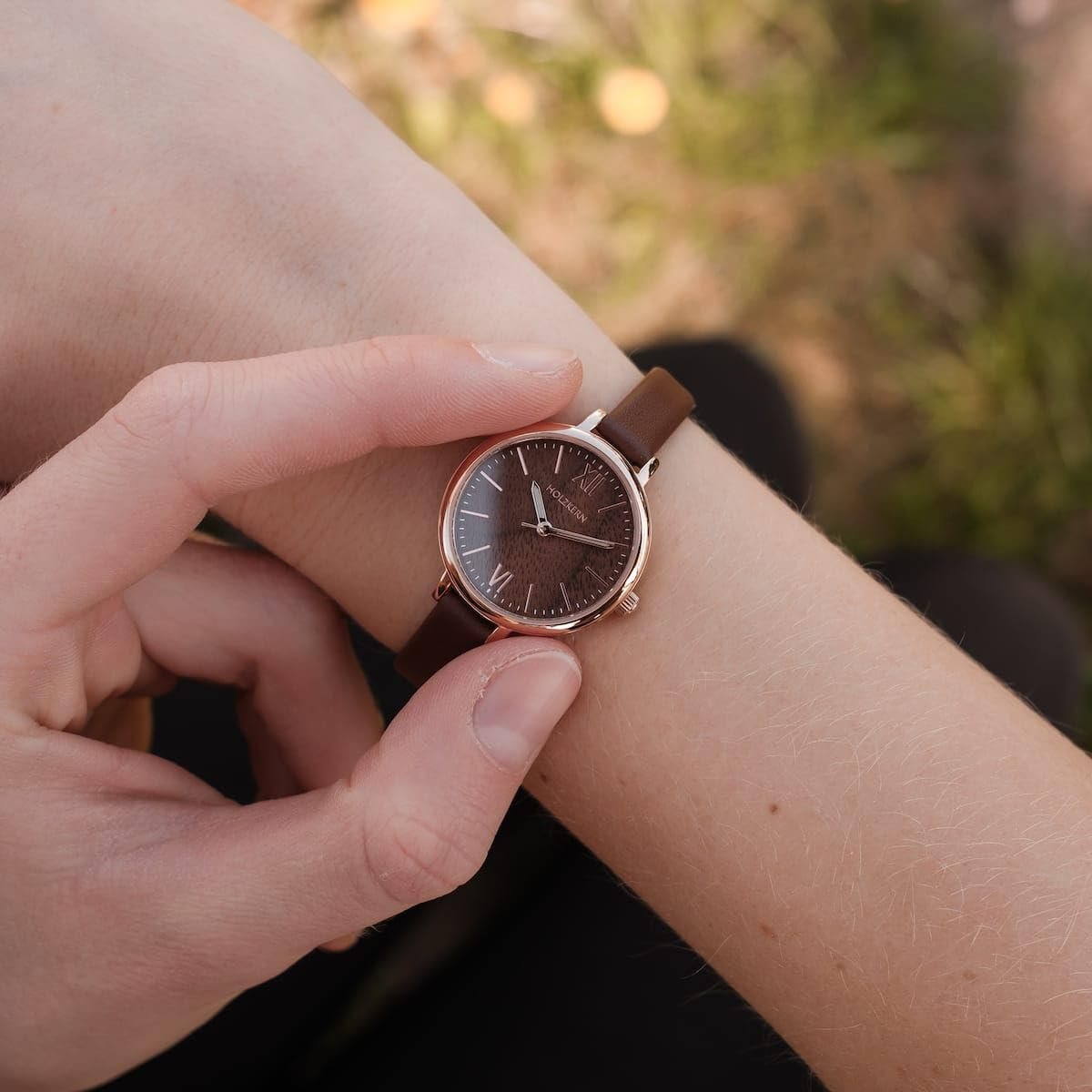 Годинник кварцовий жіночий HOLZKERN Shirin Walnut / Rose Gold, фото №3