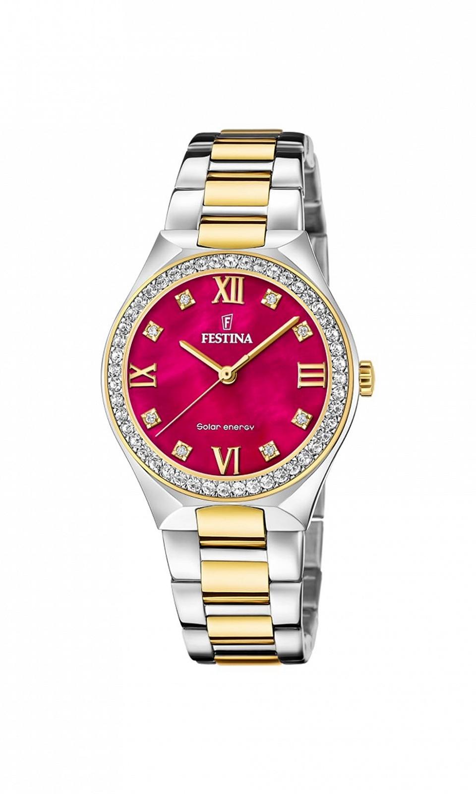 Часы женские Festina Solar Energy из нержавеющей стали, кремовый, фото №1 Часы женские Festina Solar Energy из нержавеющей стали, кремовый, фото №1