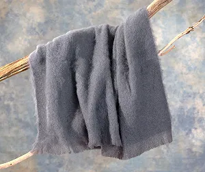 Плед Wohnen & Accessoires GmbH & Co. KG Luxury Мохер Серо-голубой, 130 x 180 см - Фото 1