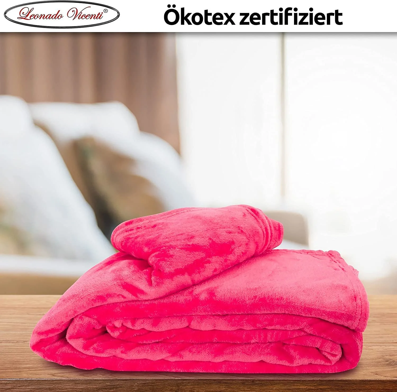 Покривало Leonado Vicenti Fluffy Cuddly 220 x 240 см Фланелева Однотонна Рожева, фото №6 Покривало Leonado Vicenti Fluffy Cuddly 220 x 240 см Фланелева Однотонна Рожева, фото №6