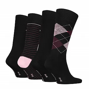 Женские носки Hilfiger Stripe Ecom 4 шт synthetic.ua - Фото 1