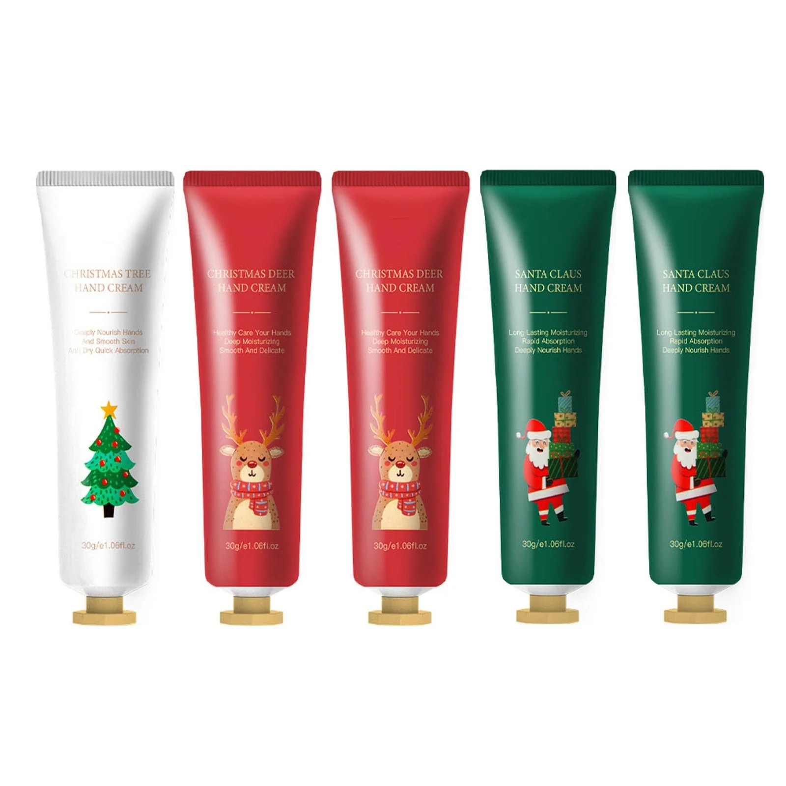 Набір різдвяних кремів для рук зволожуючий лосьйон для сухої та потрісканої шкіри рук набір кремів для рук дорожній розмір глибоке зволоження, фото №3