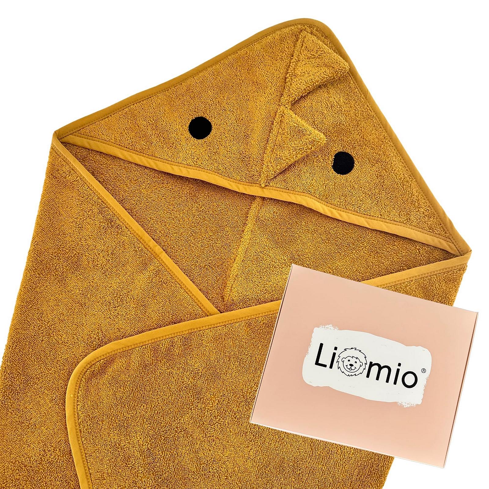 Полотенце с капюшоном Liomio Детское Dino Горчичный, 75 x 75 см, фото №1