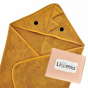 Полотенце с капюшоном Liomio Детское Dino Горчичный, 75 x 75 см - Фото 1