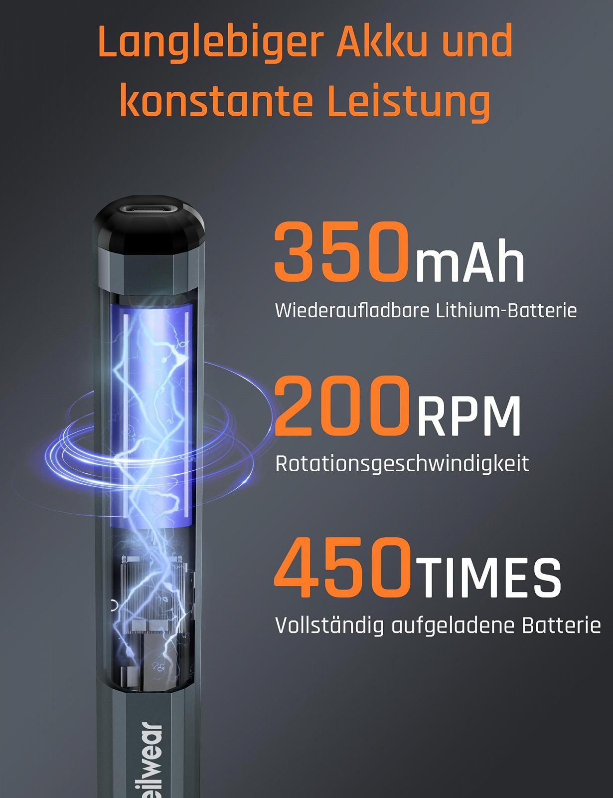 Набір акумуляторних викруток Soleilwear 70 в 1 5 передач крутного моменту з 64 насадками S2 із магнітної сталі, фото №5