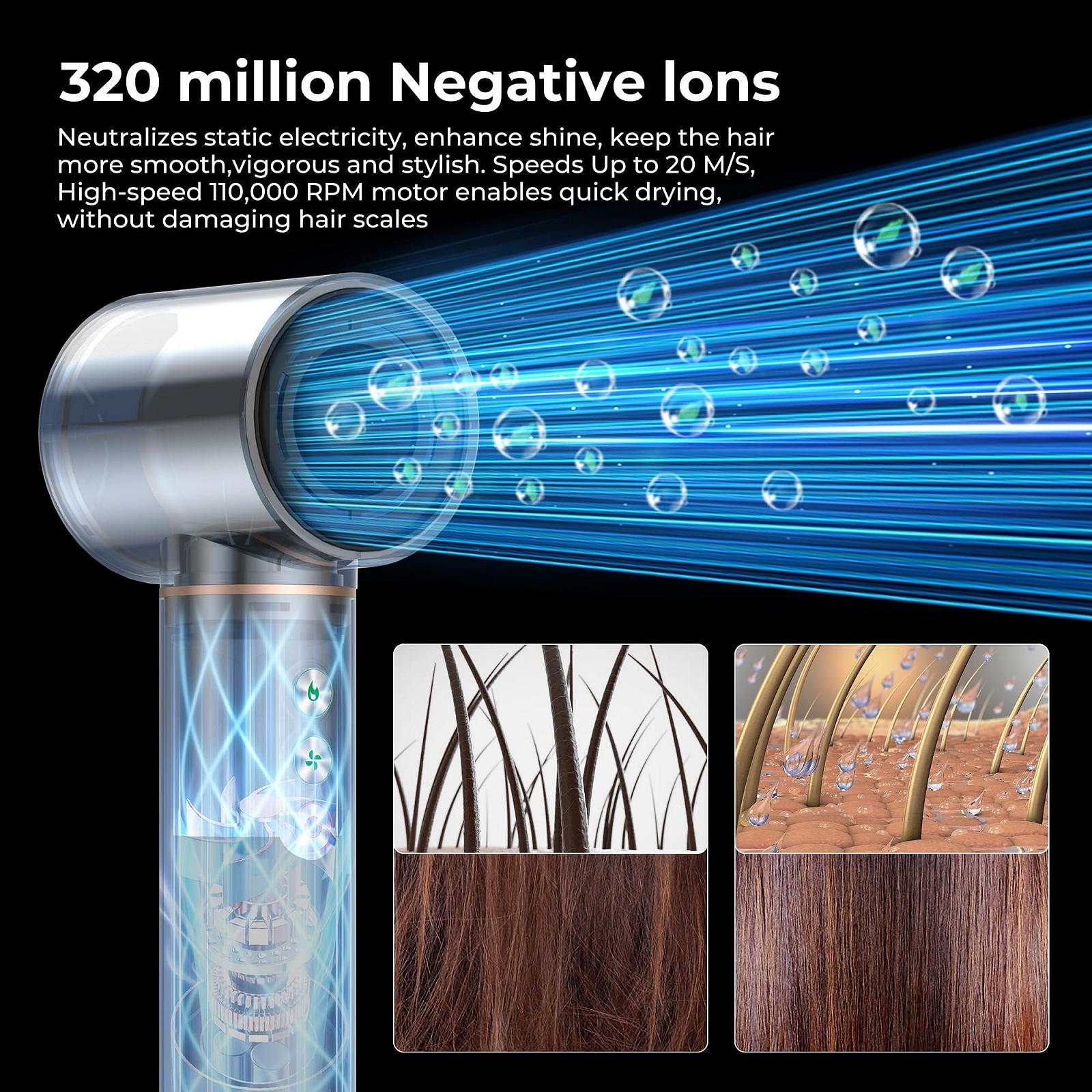 Мультистайлер MogaWave Air Styler 5-in-1 110000 RPM 20m/s 1000W 340g Lightweight, фото №2 Мультистайлер MogaWave Air Styler 5-in-1 110000 RPM 20m/s 1000W 340g Lightweight, фото №2
