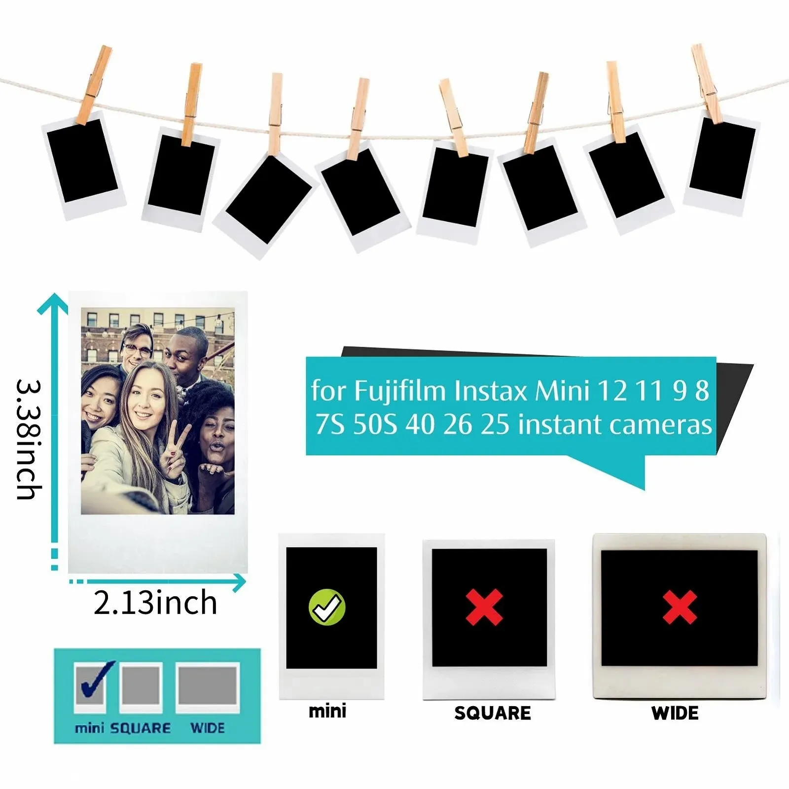 Фотоальбом для снимков 3 дюйма на 108 карманов PU-кожа Белый, фото №3