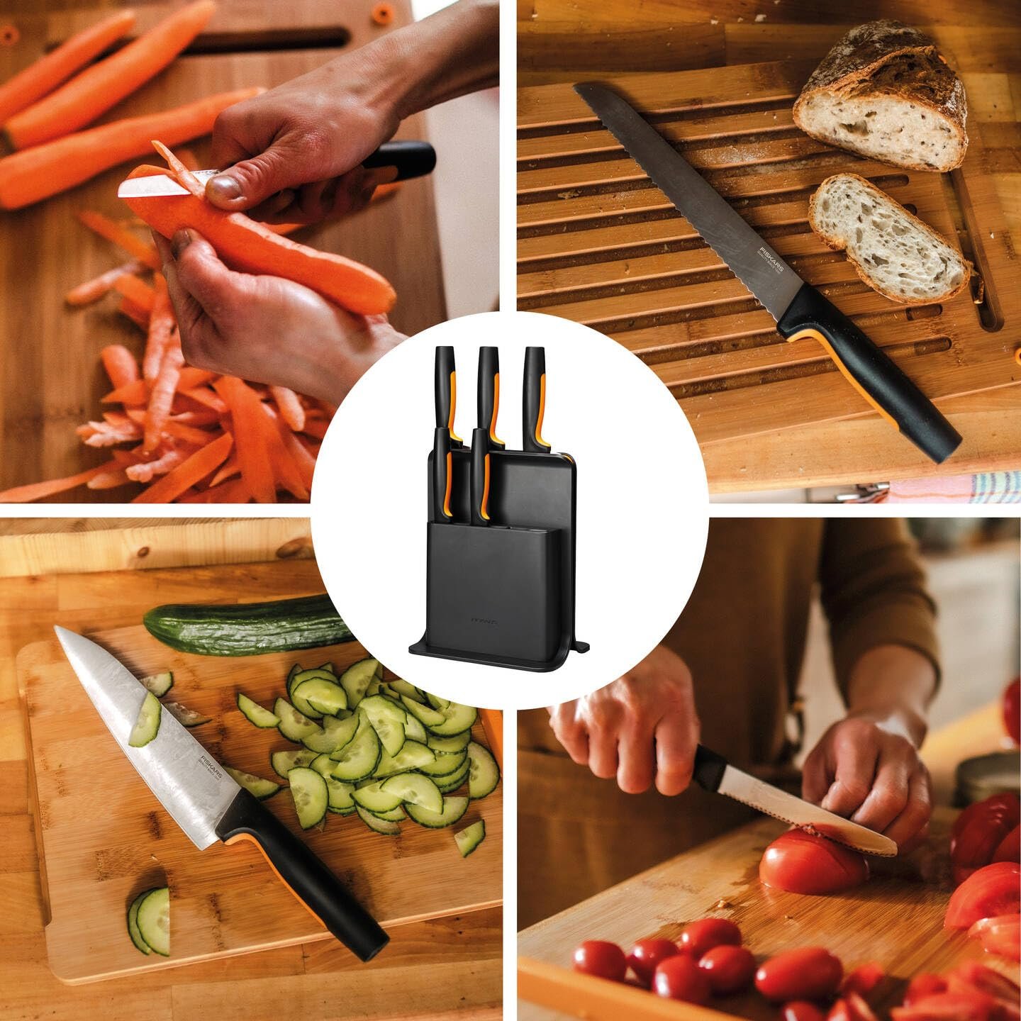 Набор ножей Fiskars Functional Form, 5 шт, черный, фото №4