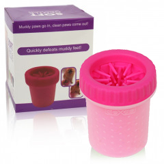 Лапомойка маленькая DEXAS MUD BUSTER для собак розовая - Фото 1